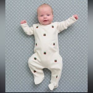 The Beaufort Bonnet Company Rock Me Romper Embroidered presents 0-3 Months NWT